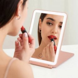 Зеркало Xiaomi Leather case mirror pink (FM001/FM007) - Картинка 5