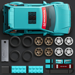 Конструктор Mattel Brick Shop Speed Honda Custom 90 Civic EF (JHF62) - Картинка 5