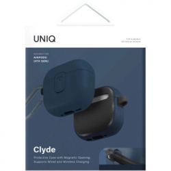 Чохол для навушників Uniq Clyde для AirPods 4 Lock Case Blue (8886463693209) - Картинка 5