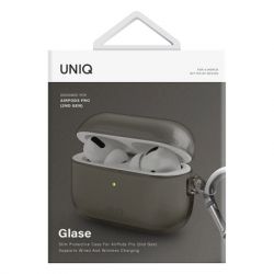 Чохол для навушників Uniq Glase AirPods Pro 2 gen Glossy Smoke (8886463683590) - Картинка 3