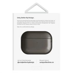 Чохол для навушників Uniq Glase AirPods Pro 2 gen Glossy Smoke (8886463683590) - Картинка 4