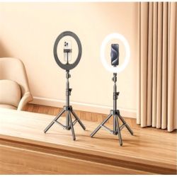 Набір блогера RTAKO ZJ-ZBT01 Live Streaming Stand with Ring Light and Floor Tripod (6942063215400) - Картинка 4