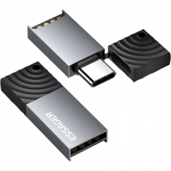 Картрідер Зчитувач флеш-карт Essager USB-C + USB-A to Micro SD black (EDKTF-QW0G-P) - Картинка 2