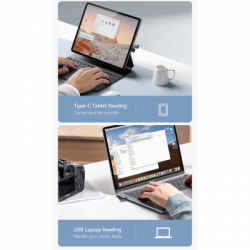 Картрідер Зчитувач флеш-карт Essager USB-C + USB-A to Micro SD black (EDKTF-QW0G-P) - Картинка 9