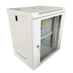 Шкаф настенный GEAR 12U 19" 600x600x600 мм, + полка 19", grey (GWMSN-12U-600-600G) - Картинка 2