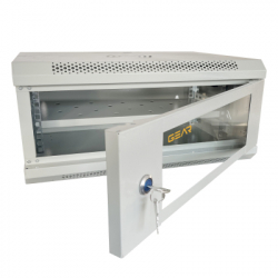 Шафа настінна GEAR 4U 19" 600x600x240 мм, + полка 19", grey (GWMSN-4U-600-600G) - Картинка 5