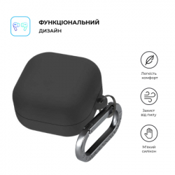 ����� ��� ��������� Armorstandart Hang Case ��� Samsung Galaxy Buds 4 / 4 Pro Black (ARM90918) - �������� 2
