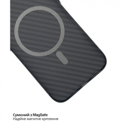 ����� �� ��������� �������� BeCover FIBRA Carbonite MagSafe Apple iPhone 17 Pro Max Black (715410) - �������� 6