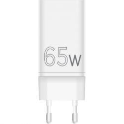 Зарядний пристрій Sigma 2xUSB-C PD65W + 1xUSB QC3.0 GaN X-power PS65-01 white (4827798637715) - Картинка 2
