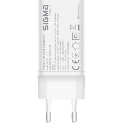 Зарядний пристрій Sigma 2xUSB-C PD65W + 1xUSB QC3.0 GaN X-power PS65-01 white (4827798637715) - Картинка 3