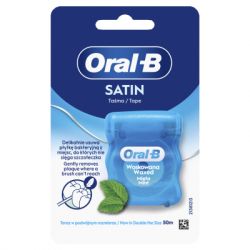 Зубна нитка Oral-B Satin Tape М'ятна Вощена 50 м (8006530114196) - Картинка 2