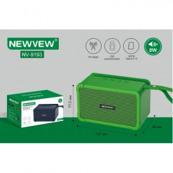 Акустическая система NEWVEW NV-9193 BT/USB/TF/FM Green (NWVW-NV-9193-GN) - Картинка 2