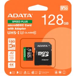 Карта пам'яті Карта пам'яті ADATA 128GB microSD class 10 UHS-I U3 V30 A2 Speed Plus (UD128GUI3V30A2SP-RA1) - Картинка 3