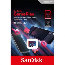 ����� ������ microSDXC, 128Gb, SanDisk GamePlay, �lass10 UHS-I A2 U3 V30, ��� ��������, �� 190/90 ��/� (SDSQXAA-128G-GN6XN) - �������� 3