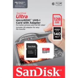 Карта памяти SanDisk 128GB microSD class 10 UHS-I A1 Ultra (SDSQUAB-128G-GN6IA) - Картинка 3