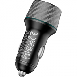 Зарядний пристрій BOROFONE 1xUSB-C PD30W + 1xUSB QC3.0 48W car adapter black (6941991101175) - Картинка 4