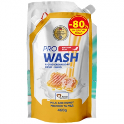 Набір побутової хімії Power De Luxe Гель для прання Універсальний 1000 г + Pro Wash Рідке крем-мило Молоко та мед 460 г (4262396147950) - Картинка 2