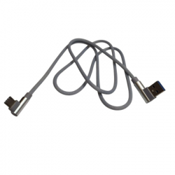 Дата кабель USB 2.0 AM to USB-C 1.0m 2.4A 90° corner gray XoKo (XK-CTC-001-GR) - Картинка 2
