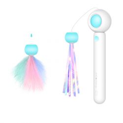 Іграшка для котів Petgravity Інтерактивна висувна вудочка з лазером блакитна (PG-CT053B) - Картинка 2