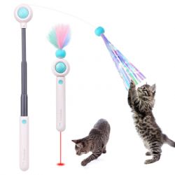 Іграшка для котів Petgravity Інтерактивна висувна вудочка з лазером блакитна (PG-CT053B) - Картинка 3