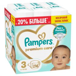 ϳ������ Pampers Premium Care ����� 3 (6-10 ��) 216 �� (8006530223539)