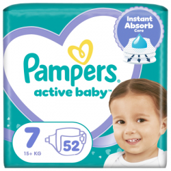 ���������� Pampers Active Baby ����� 7 (15+ ��) 52 �� (8006530230131) - �������� 1