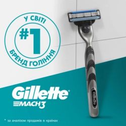 Змінні касети Gillette Mach3 10 шт. + Mach3 Charcoal 5 шт. (8700216876094) - Картинка 7