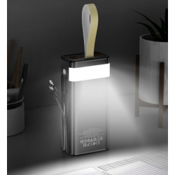 Батарея універсальна HOCO 30000mAh Plentiful 22.5W, built-in cables, LED, Black (DB58 / 715030) - Картинка 7