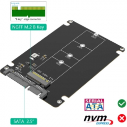 Конвертор Dynamode 2.5'' SATA to M.2 (NGFF) SSD 22*30mm, 22*42mm, 22*60mm, 22*80mm (S103-1N-P) - Картинка 9