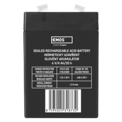 Батарея для ИБП Батарея к ИБП EMOS B9641 AGM 6V 4Ah fast 4,7mm (B9641) - Картинка 3