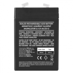 Батарея для ИБП Батарея к ИБП EMOS B9641 AGM 6V 4Ah fast 4,7mm (B9641) - Картинка 4