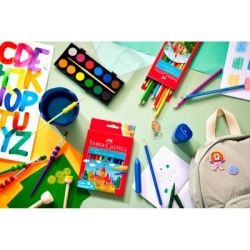 Акварельные краски Faber-Castell 2 кольорів (d 30 мм) з пензликом (125018) (32298) - Картинка 4