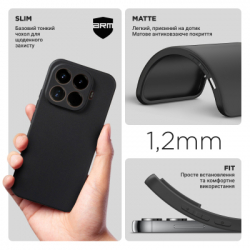 Чехол для мобильного телефона Armorstandart Matte Slim Fit Xiaomi 17T 5G Black (ARM90969) - Картинка 3
