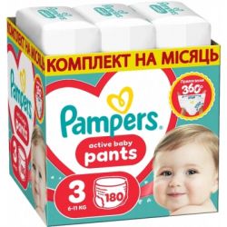 ���������� Pampers Active Baby Pants ����� 3 (6-11 ��) 180 �� (8006530305716) - �������� 1
