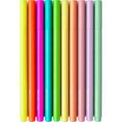Фломастеры Faber-Castell Grip felt-tip pen neon+pastel, трехгранные пастельные+неоновые, 10 цветов (30746) - Картинка 3
