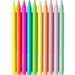 Фломастеры Faber-Castell Grip felt-tip pen neon+pastel, трехгранные пастельные+неоновые, 10 цветов (30746) - Картинка 4