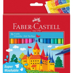 Фломастеры Faber-Castell Замок Felt tip pen Castle в картонной коробке 36 цветов (31678) - Картинка 1