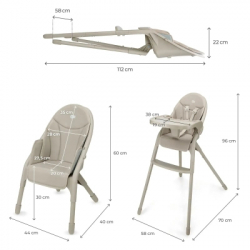 Стілець для годування Kinderkraft Dinnly Beige (5902533931569) - Картинка 12