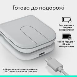 Мышка Logitech Mobi Fold Bluetooth Off-White (910-007631) - Картинка 5