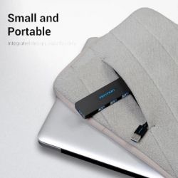 Концентратор Vention USB 3.0 to 4xUSB 3.0 0,15m black (CHKBB) - Картинка 2
