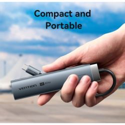 Концентратор Vention USB-C 5-in-1 3xUSB 3.0 + HDMI 4K60Hz + USB-C PD100W gray (TGMHB) - Картинка 9