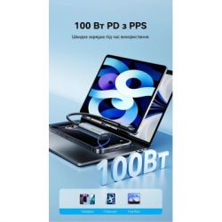 Концентратор Vention USB-C M to USB 3.2 AF + USB-C F PD 100W 10Gbps 0,15m gray (CCAHB) - Картинка 4
