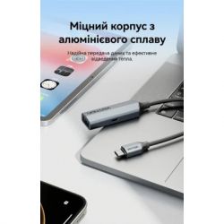 Концентратор Vention USB-C M to USB 3.2 AF + USB-C F PD 100W 10Gbps 0,15m gray (CCAHB) - Картинка 9