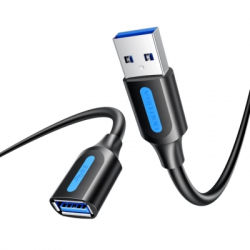 ���� ������ USB 3.2 AM/AF 1.0m 10Gbps PVC black Vention (CBOBF)
