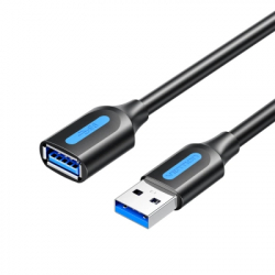 ���� ������ USB 3.2 AM/AF 2.0m 10Gbps PVC black Vention (CBOBH)