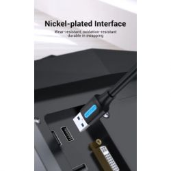 Дата кабель USB 3.0 AM/AM 1.5m PVC black Vention (CONBG) - Картинка 3