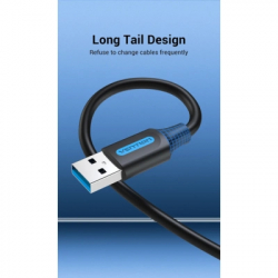Дата кабель USB 3.0 AM/AM 1.5m PVC black Vention (CONBG) - Картинка 6