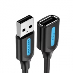 ���� ������ USB 2.0 AM/AF 1.0m PVC black Vention (CBIBF)