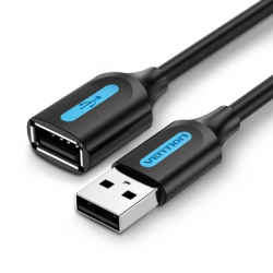 ���� ������ USB 2.0 AM/AF 5.0m PVC black Vention (CBIBJ)