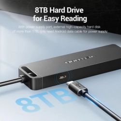 Картридер Считыватель флеш-карт USB 3.0 to SD/TF 0.15m black Vention (CLPBB) - Картинка 4